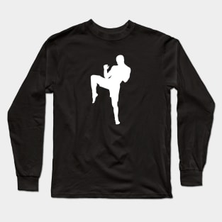 Muay Thai Silhouette Long Sleeve T-Shirt